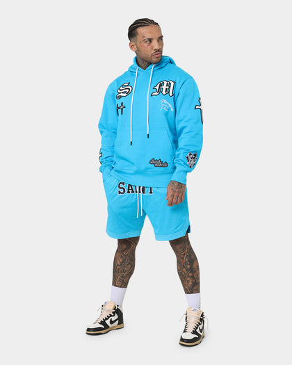 Saint Morta Workshop Basketball Shorts Cyan