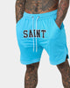 Saint Morta Workshop Basketball Shorts Cyan