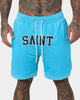 Saint Morta Workshop Basketball Shorts Cyan