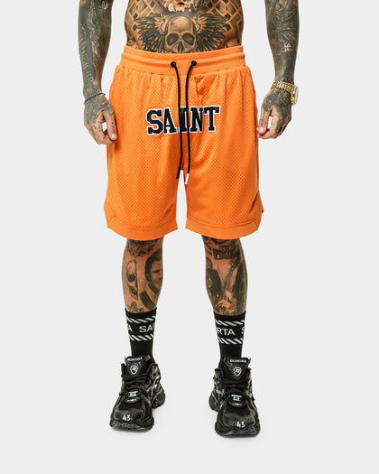 Saint Morta Workshop Basketball Shorts Orange/Black