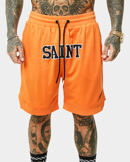 Saint Morta Workshop Basketball Shorts Orange/Black