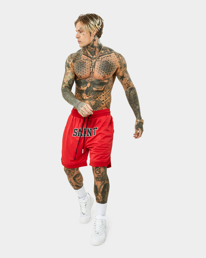Saint Morta Workshop Basketball Shorts Red/Black