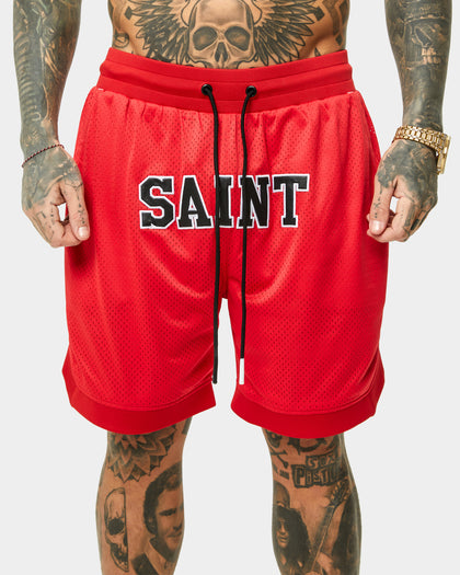 Saint Morta Workshop Basketball Shorts Red/Black