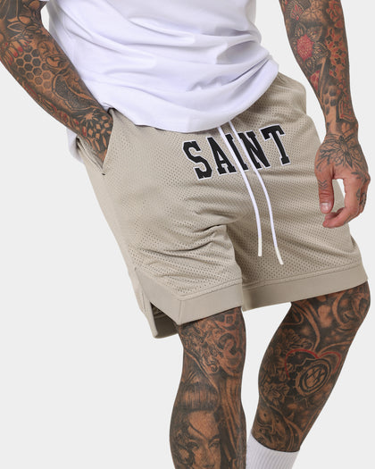 Saint Morta Workshop Basketball Shorts Stone