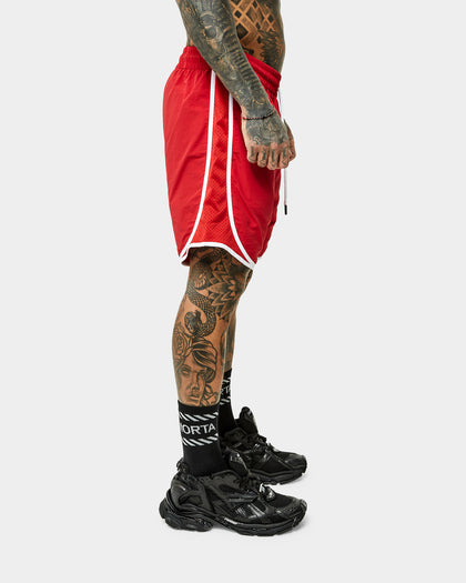 Saint Morta Icarus Vintage Running Shorts Red