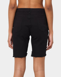 XXIII Women's Sugar Distressed Denim Short Black