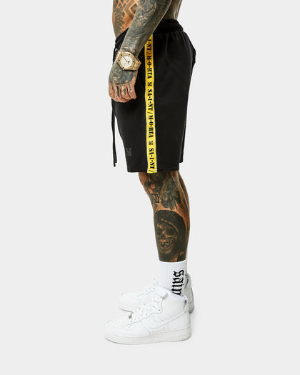 Saint Morta Monolith Sport Track Shorts Black/Yellow