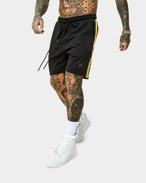 Saint Morta Monolith Sport Track Shorts Black/Yellow