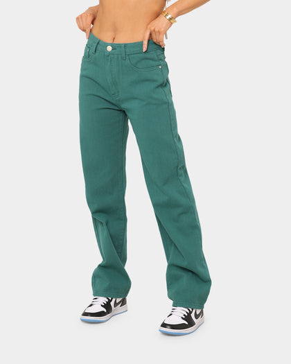 XXIII Women's Tess Wide Leg Jean Forest Green