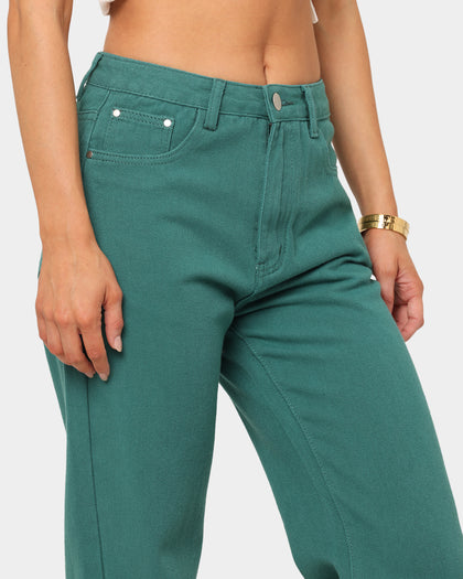 XXIII Women's Tess Wide Leg Jean Forest Green