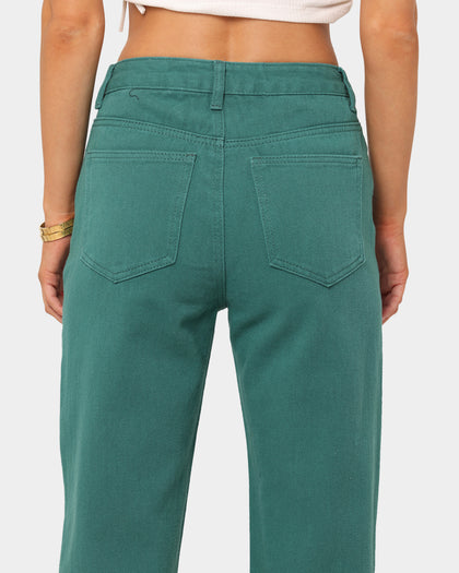 XXIII Women's Tess Wide Leg Jean Forest Green