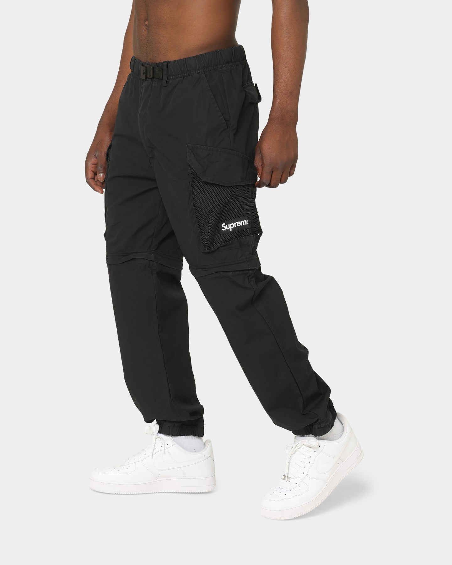 supreme ナイロンパンツ　mesh cargo ブラック Supreme Mesh Pocket Belted Cargo Pants Black | Culture Kings US