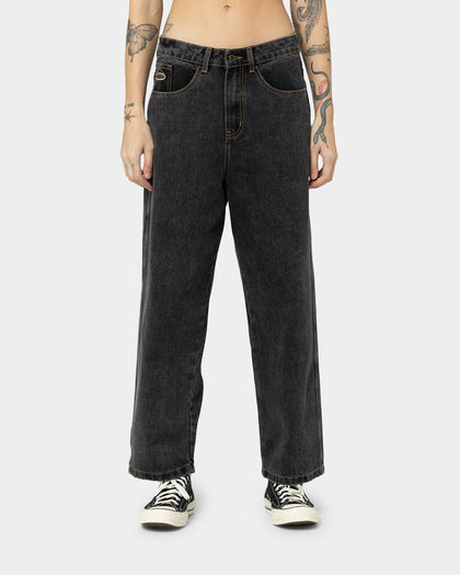 X-Large Bull Denim 91 Wide Leg Pants Washed Black