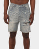 XXIII Paisley Bandana Denim Shorts Blue Denim