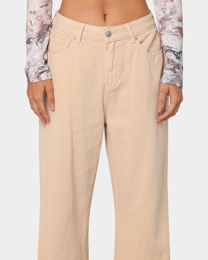 XXIII Zoe Women's Wide Leg Jeans Tan