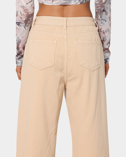 XXIII Zoe Women's Wide Leg Jeans Tan