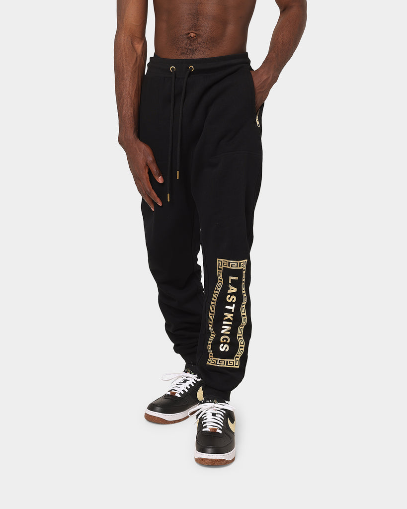 Last Kings Boxed Track Pants Black | Culture Kings US
