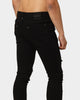 Carré BU Rugueux Distressed Jeans Black/Red