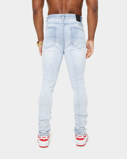 Carre BU Rugueux Distressed Jeans Light Blue