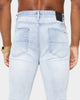 Carre BU Rugueux Distressed Jeans Light Blue