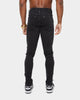Carre BU Rugueux Distressed Jeans Washed Black