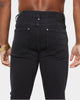 Carre BU Rugueux Distressed Jeans Washed Black