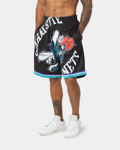 Mitchell & Ness Charlotte Hornets Blown Out Fashion Shorts Black