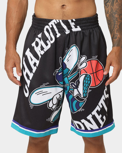 Mitchell & Ness Charlotte Hornets Blown Out Fashion Shorts Black