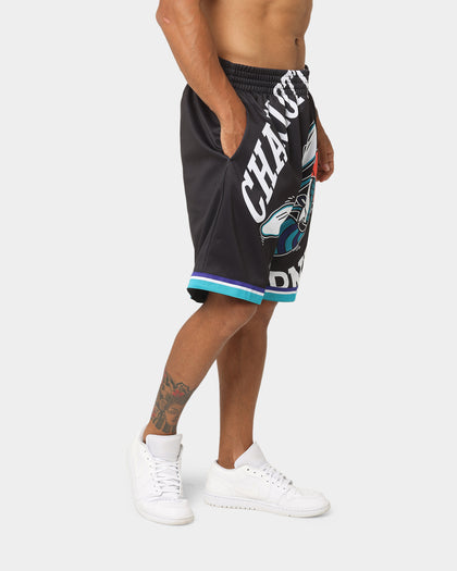 Mitchell & Ness Charlotte Hornets Blown Out Fashion Shorts Black