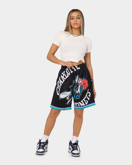 Mitchell & Ness Charlotte Hornets Blown Out Fashion Shorts Black