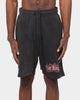 Last Kings Flaming Wings Sweat Shorts Black Wash