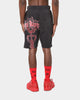 Last Kings Flaming Wings Sweat Shorts Black Wash