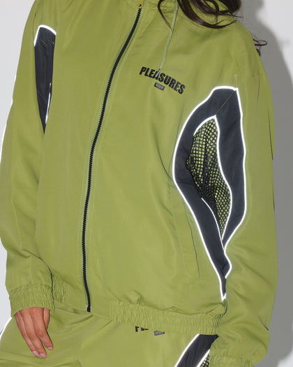 HUF X Pleasure Darton Track Pants Green