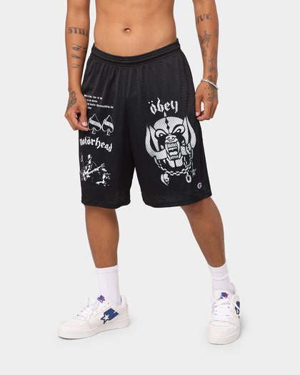 Obey Motorhead Test Print Shorts Black