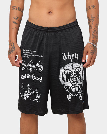 Obey Motorhead Test Print Shorts Black