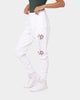 Carré Rhinestone Rose Sweatpants White