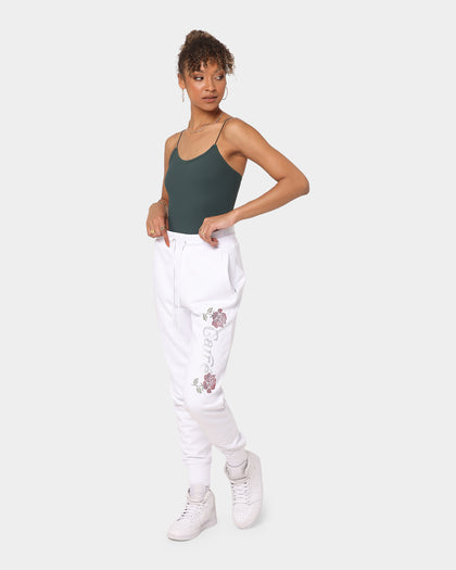 Carré Rhinestone Rose Sweatpants White