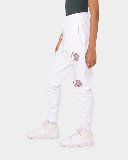 Carré Rhinestone Rose Sweatpants White