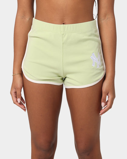 Majestic Athletic Women's New York Yankees Rib Shorts Cucumber