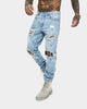 Saint Morta Lover Distressed Jeans Superwash Blue