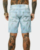 Saint Morta Lover Distressed Denim Shorts Superwash Blue