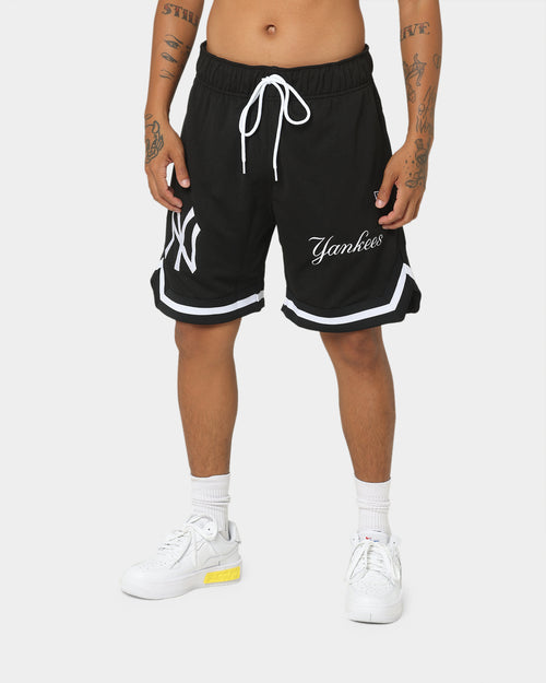 New Era New York Yankees Striped Mesh Shorts Black