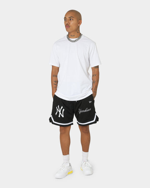 New Era New York Yankees Striped Mesh Shorts Black
