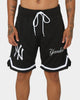 New Era New York Yankees Striped Mesh Shorts Black