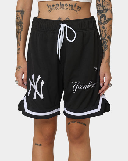 New Era New York Yankees Striped Mesh Shorts Black