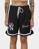 New Era New York Yankees Striped Mesh Shorts Black