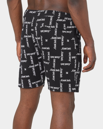 Saint Morta Canal State Sweat Shorts Black/White