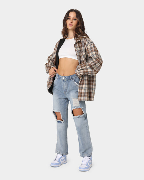 XXIII Women's Neveah Distressed Jeans Blue