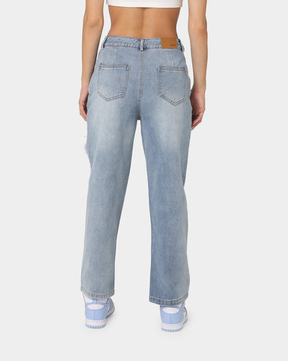 XXIII Women's Neveah Distressed Jeans Blue