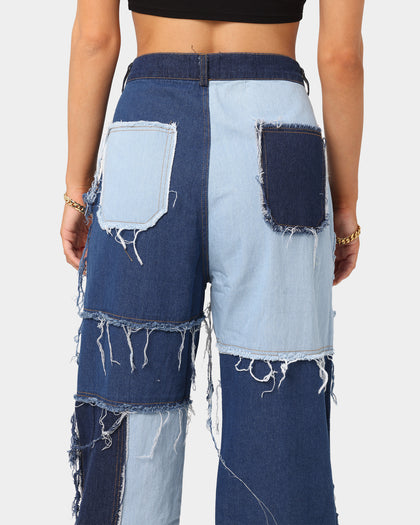 XXIII Zabe Multi Tone Denim Jeans Blue